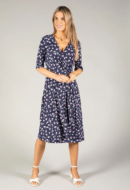 Dainty Polka Dot Floral Dress