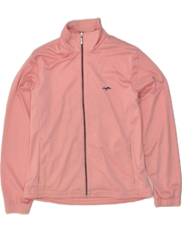 LOTTO Womens Tracksuit Top Jacket UK 14 Large Pink Polyester