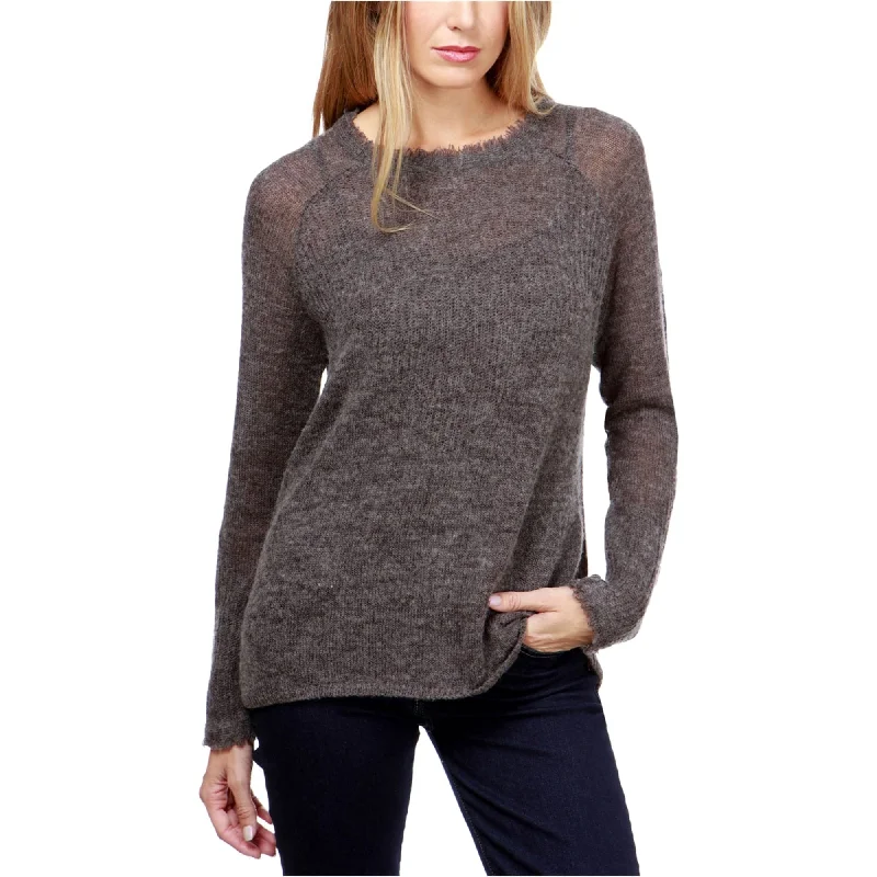 Lucky Brand Womens Frayed Pullover Sweater