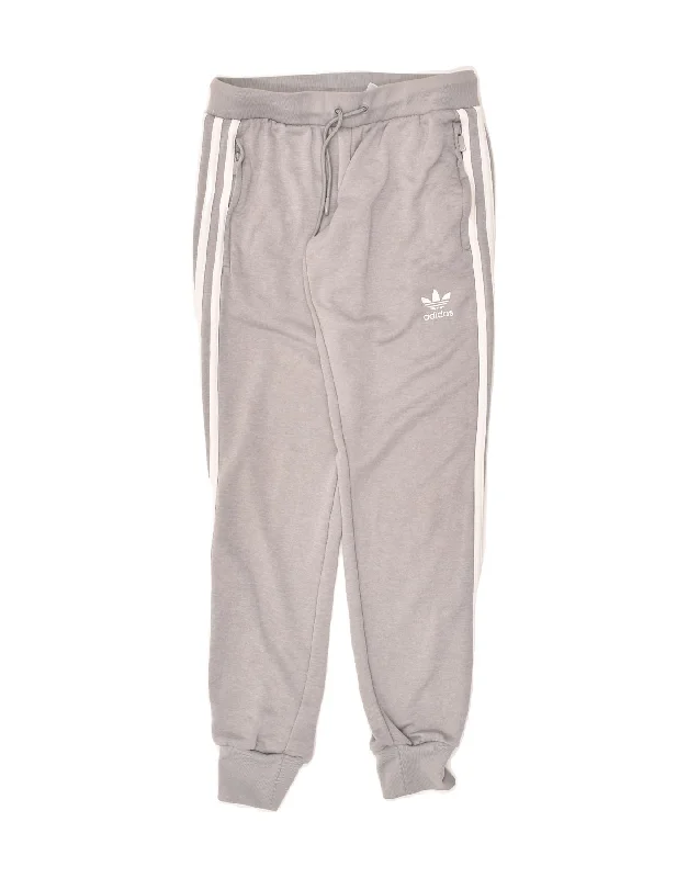 ADIDAS Womens Tracksuit Trousers Joggers UK 8 Small Grey Polyester