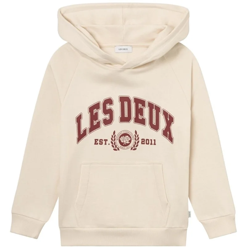 Les Deux Kids Light Ivory/Burnt Red University Hoodie