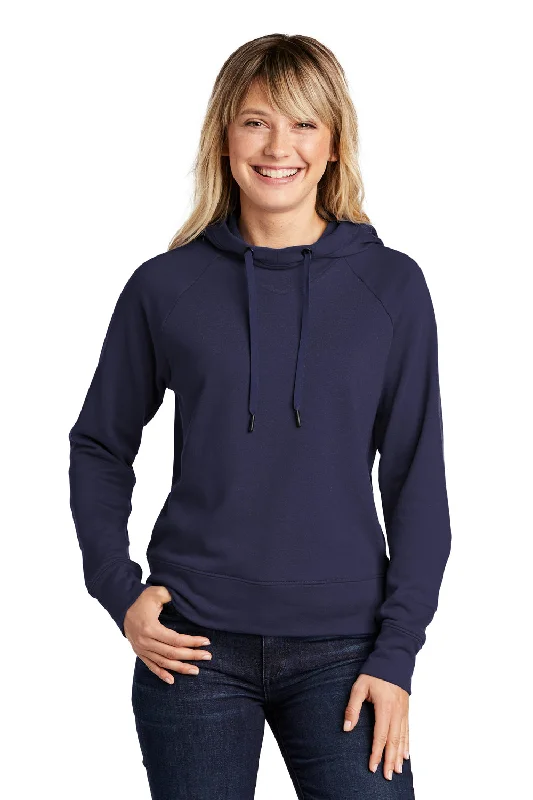 Sport-Tek Womens French Terry Hooded Sweatshirt Hoodie - True Navy Blue - Closeout