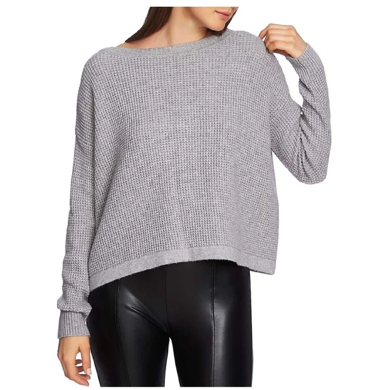 1.State Womens Lace-Up Back Pullover Sweater