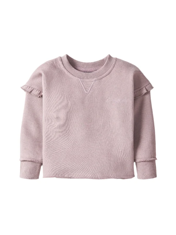 Ruffle Crewneck - Wisteria