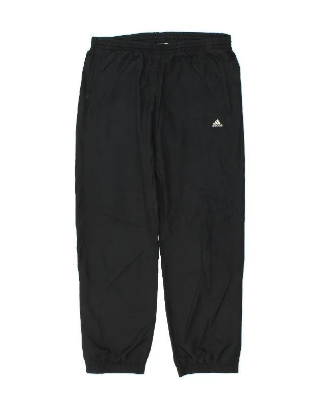 ADIDAS Womens Tracksuit Trousers Joggers Large Black Polyester