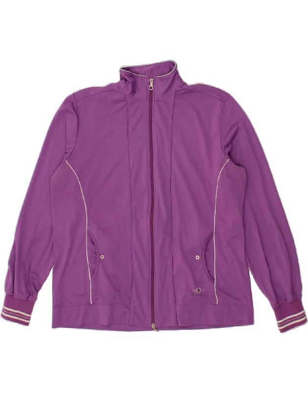 CHAMPION Womens Tracksuit Top Jacket UK 20 2XL Purple Polyester