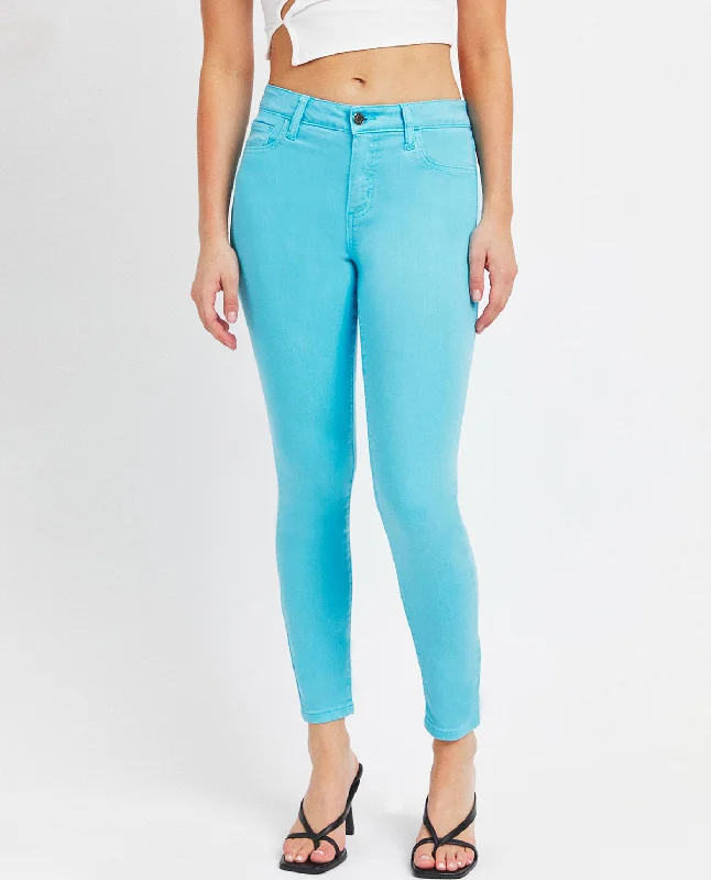 Cello Mid Rise Crop Skinny Jeans