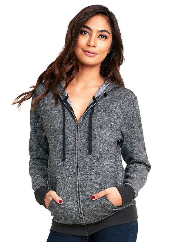 Next Level Unisex Denim Fleece Full-Zip Hoodie