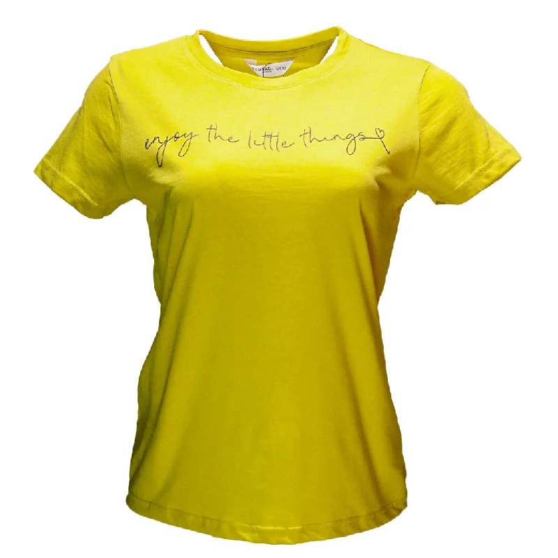 Yellow Printed T Shirt