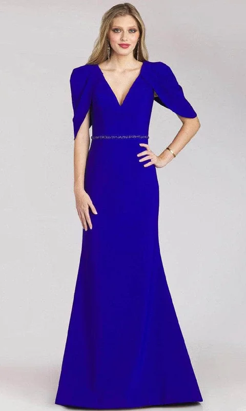 Gia Franco 12215 - Draped V-Neck Evening Dress