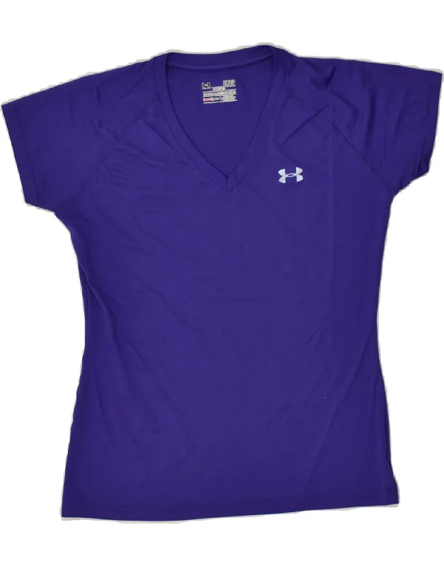 UNDER ARMOUR Womens T-Shirt Top UK 10 Small Blue Polyester