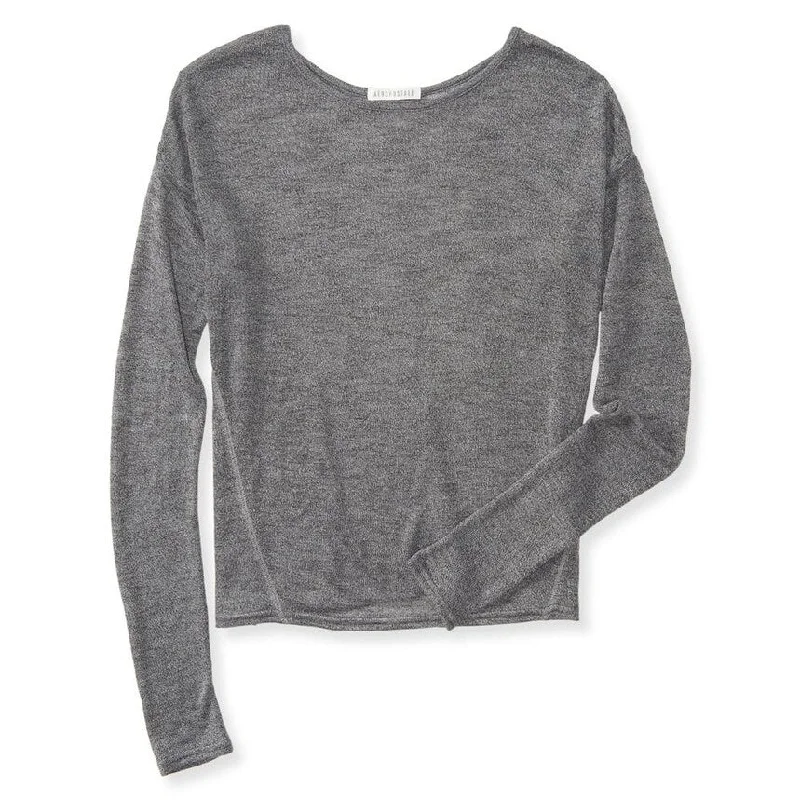 Aeropostale Womens Sheer Knit Pullover Sweater