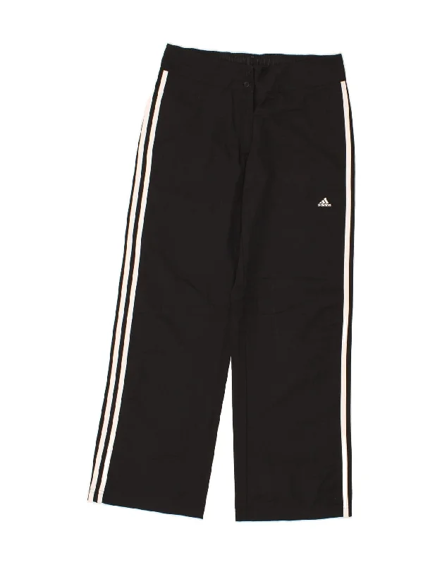 ADIDAS Womens Tracksuit Trousers UK 8 Small Black Cotton