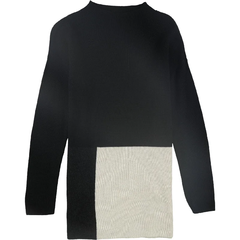 Eileen Fisher Womens Colorblock Knit Sweater