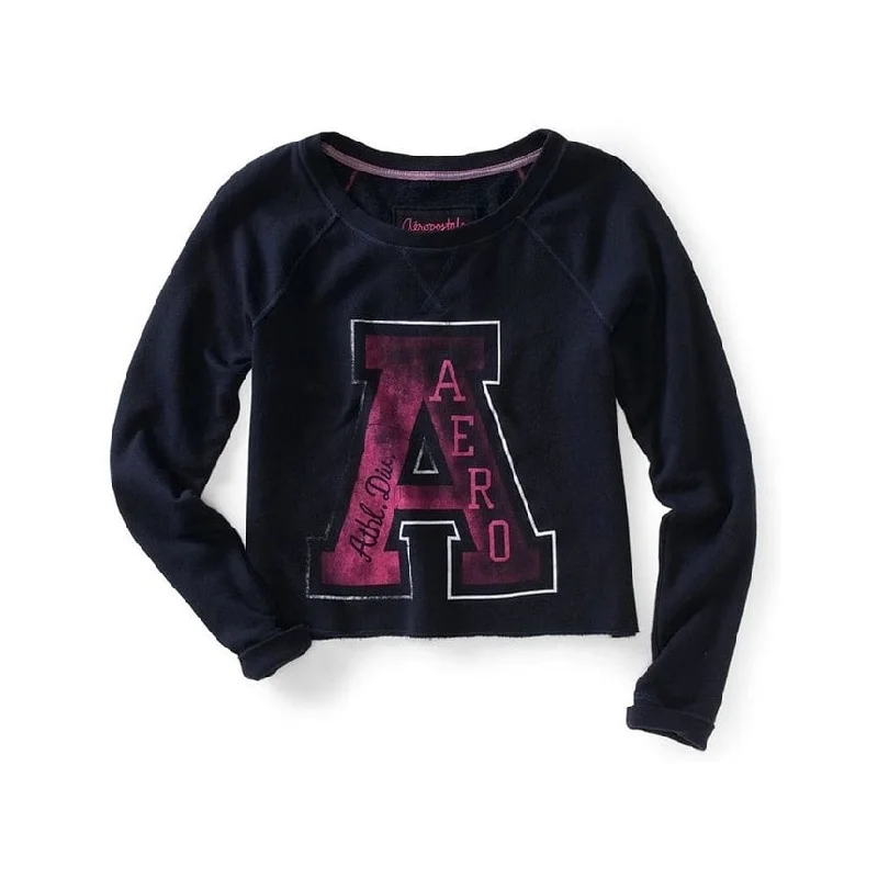 Aeropostale Womens Athletic Cropped Knit Sweater