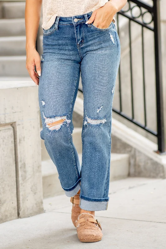 Carrie Mid Rise True Straight Leg Jeans Regular & Plus Sizes