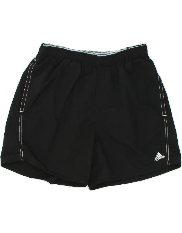 ADIDAS Womens Sport Shorts UK 14 Medium Black Nylon