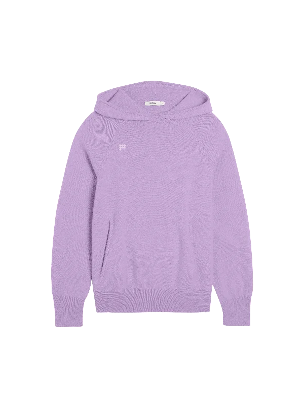 Recycled Cashmere Hoodie—orchid purple