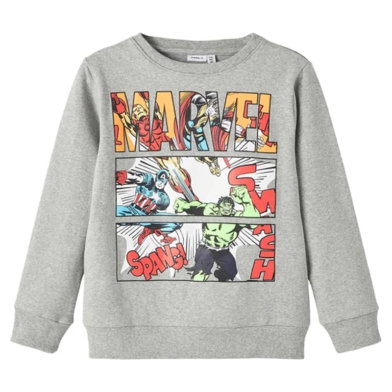 Name it Grey Melange Foss Marvel Sweatshirt