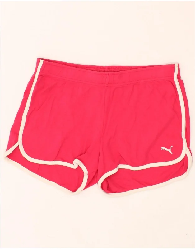 PUMA Womens Sport Shorts UK 14 Medium Pink