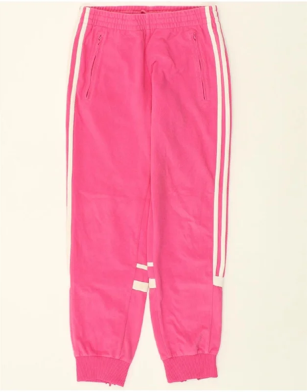 ADIDAS Womens Tracksuit Trousers Joggers UK 6 XS Pink Polyester