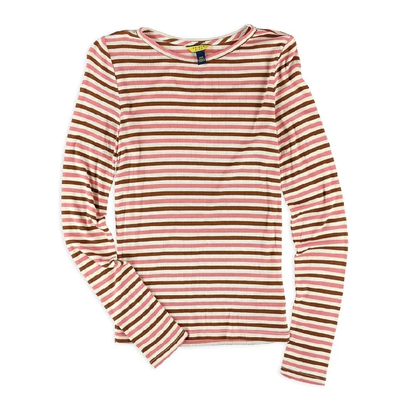 Aeropostale Womens Ribbed Striped Pullover Sweater