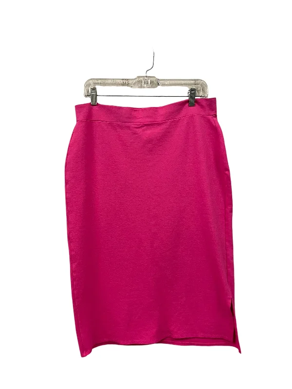 Skirt Midi By Clothes Mentor In Pink, Size: 1x