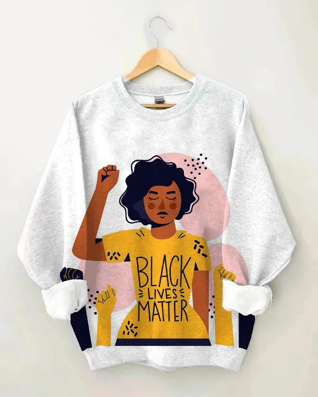 Black Lives Matter Girl Long Sleeve Sweatshirt