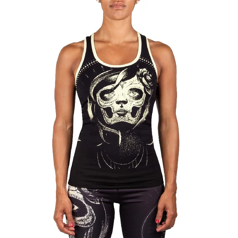 Venum Santa Muerte Tank Top - Black/Yellow - For Women