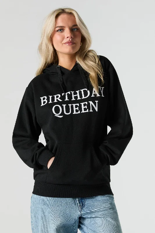 Birthday Queen Graphic Fleece Hoodie