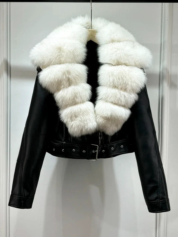 Black Coat Beige Fur