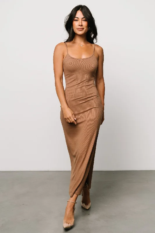 Kade Bodycon Tank Dress | Dusty Brown