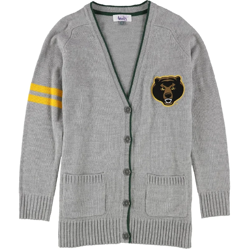 Touch Womens Baylor University Cardigan Sweater, Grey, Medium