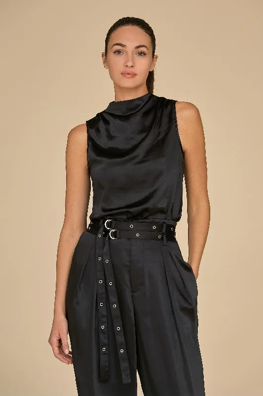 Mara Silk Top - Black