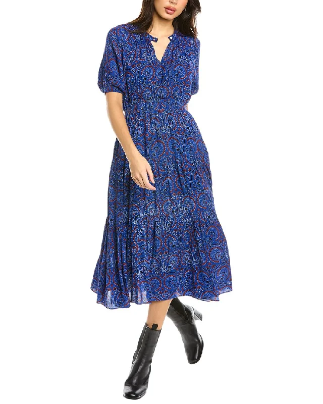 Celina Moon Tiered Midi Dress