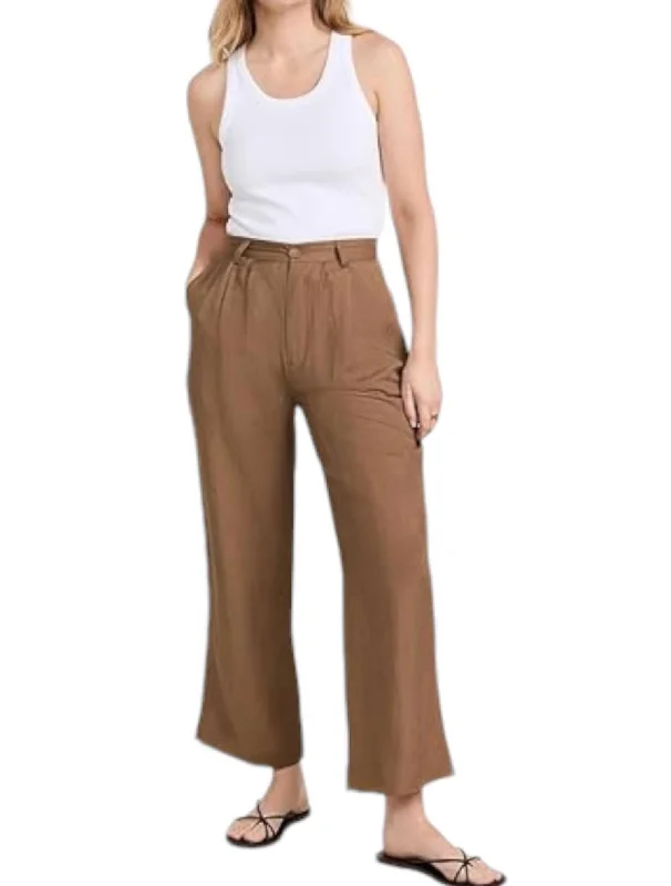 Chloe Pleat Linen Pants