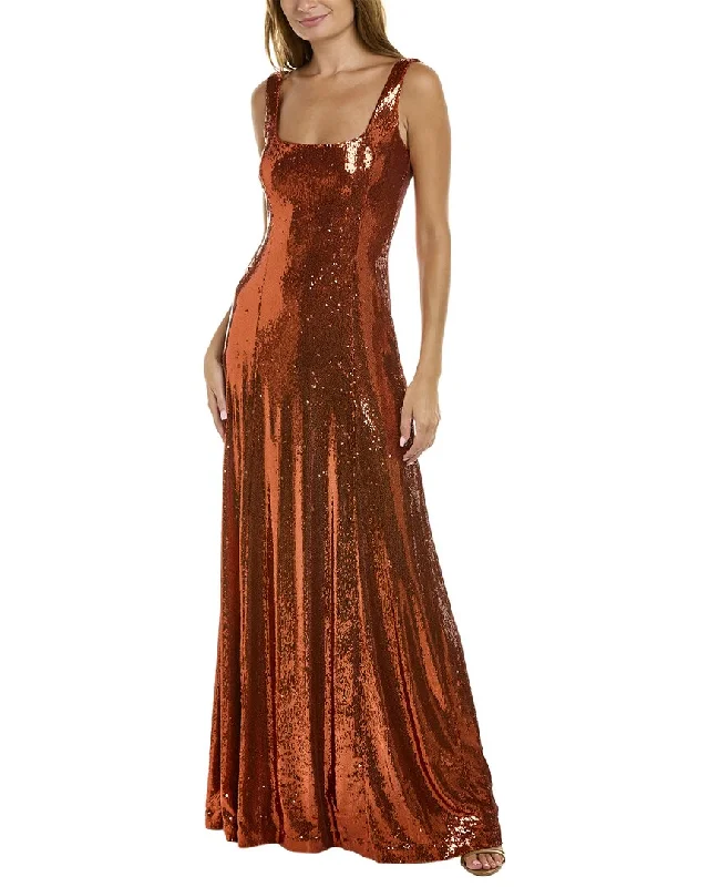 Halston Victoria Sequin Tank Gown